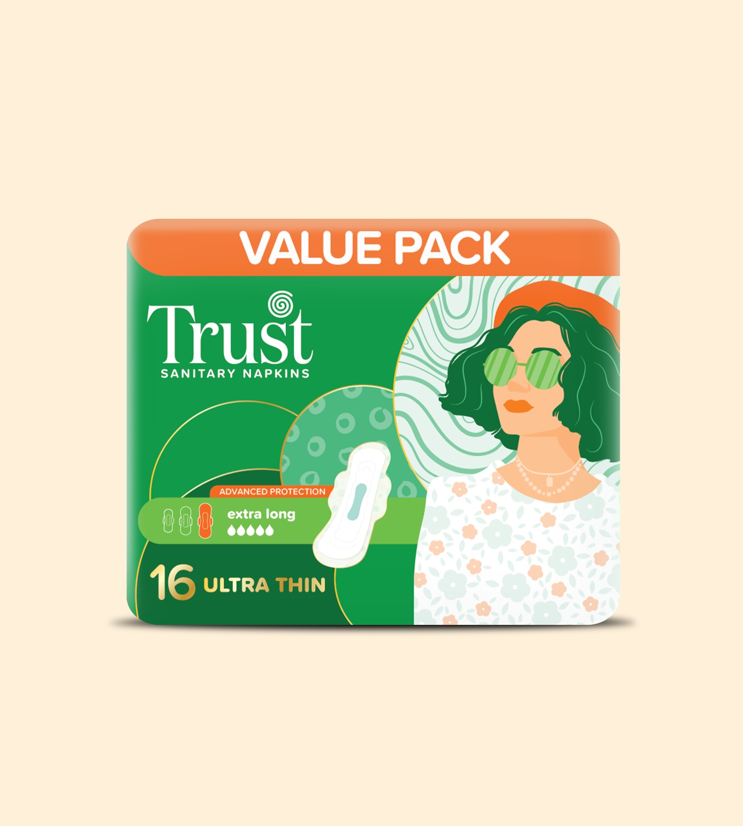 Breathable Ultra Thin Dry Mesh Extra Long Value Pack 16 Pcs